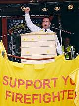 Jim Barbour, FBU Nat. Exec. Comm. member and SP candidate in Belfast South