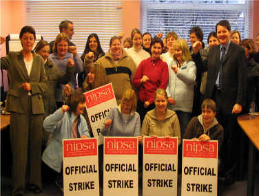 Carmel Gates joins with the creche strikers