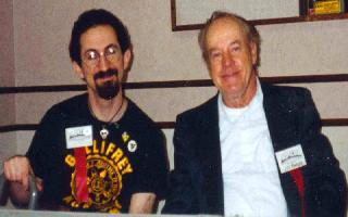 Me, seated with Les Barker