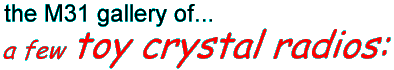 Japanese Plastic Germanium Diode 'Toy Crystal Radios' 