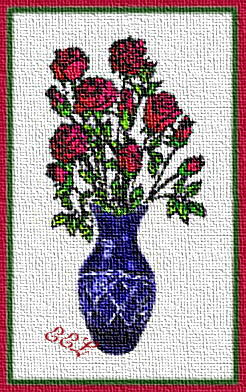 Roses in vase created using bluevase.jpg and redbouquet.gif DON'T take this!