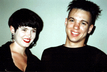 Jen in her Goth makeup & Chris