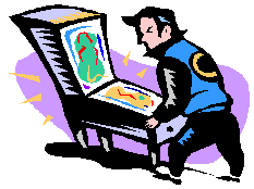 [guy playing pinball] - [gif/3 K]