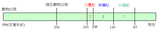 Time graph of dinosaur