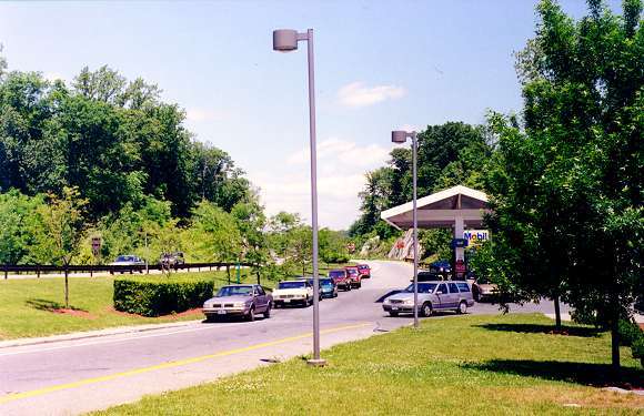 looking north southbound lanes