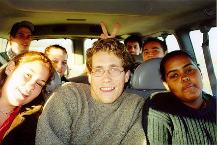 All of us in the van...you should know our names by now.
