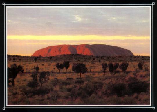 Postcard cover - Ayers Rock Resort from the air