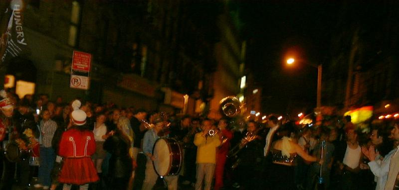 And the Band Plays on as Fireworks Wane  - photo by artandpolitics.com