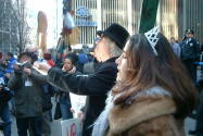 WEF Billionaires & Police Face Off Enron Protesters by SkyMo NYC IMC  photo4