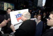 Karl Rove Kisses B4B Pig Logo
-Photo by Fred Askew