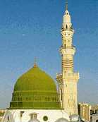 Madina -The Prophet's Mosque. Click here to goto Madina-al-Munawwara