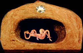 REST  3.5 x 5.5 x 1.5 in. acrylic on wood, 1998