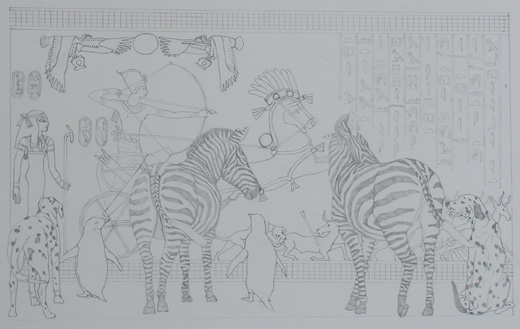Template for Black and White Tourists Visit Egypt