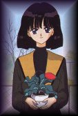 Hotaru makes a special trip to bring a flower to Chibi-Usa