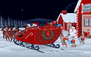 Santa's Sleigh Scene