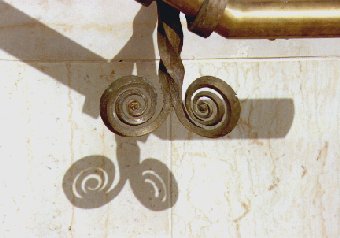 Detail on the railing of the Terraces