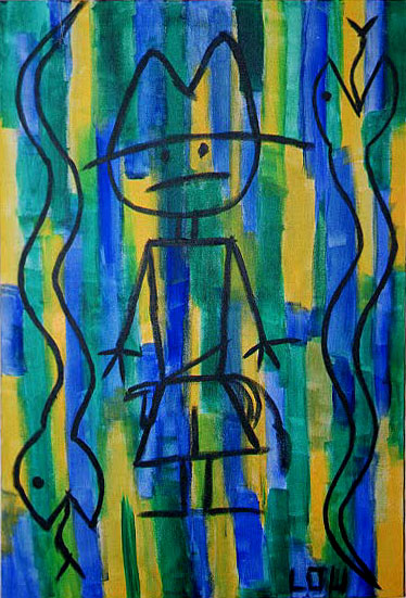 A Guy and Two Snakes