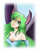 Morrigan of the Dark Stalkers. Done for Monthly Anime Contest.