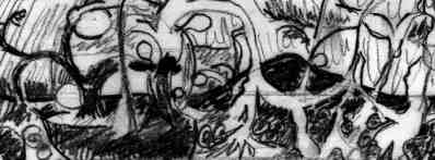 Jungle Drawing by Michael Dangermond