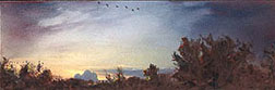 Hand colored panoramic landscape