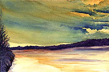 Sunset, Clinton Lake