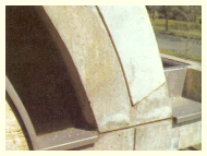 exterior detail at vault springing