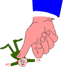 [under the thumb]