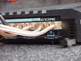 My speaker wire bridged