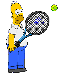 Homer Plays Tennis