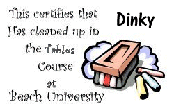 SBU Tables Diploma 10/25/99
