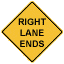 Right Lane Ends