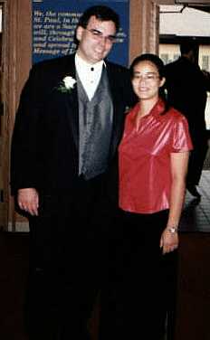 at his brother's wedding, July 28, 2000