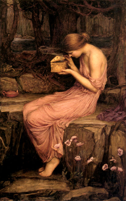 Psyche looks into the box - by John Waterhouse