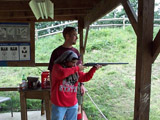 a shotgun shooting goat
