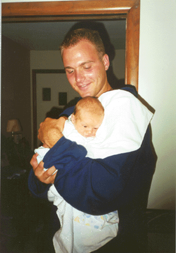 myself w/ Justin Gerrit (my cousin Molly's baby)