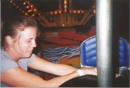 Melissa V.U. on the spinning teacup (while in motion)