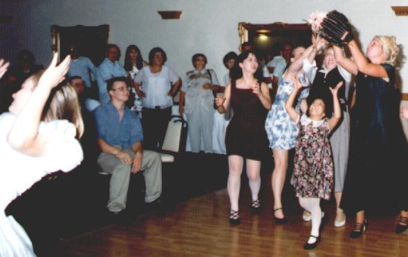 The bouquet toss