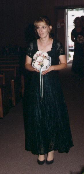 Candy walking down the aisle