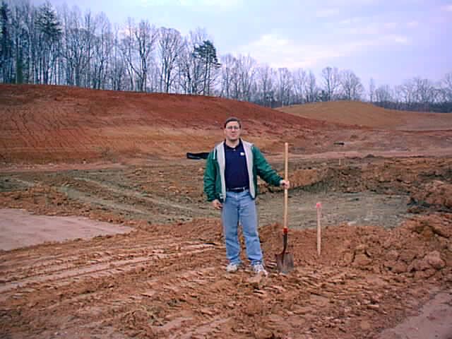 Gary digging the foundation