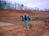 Gary digging the foundation