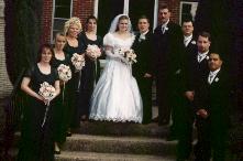 Wedding party outside