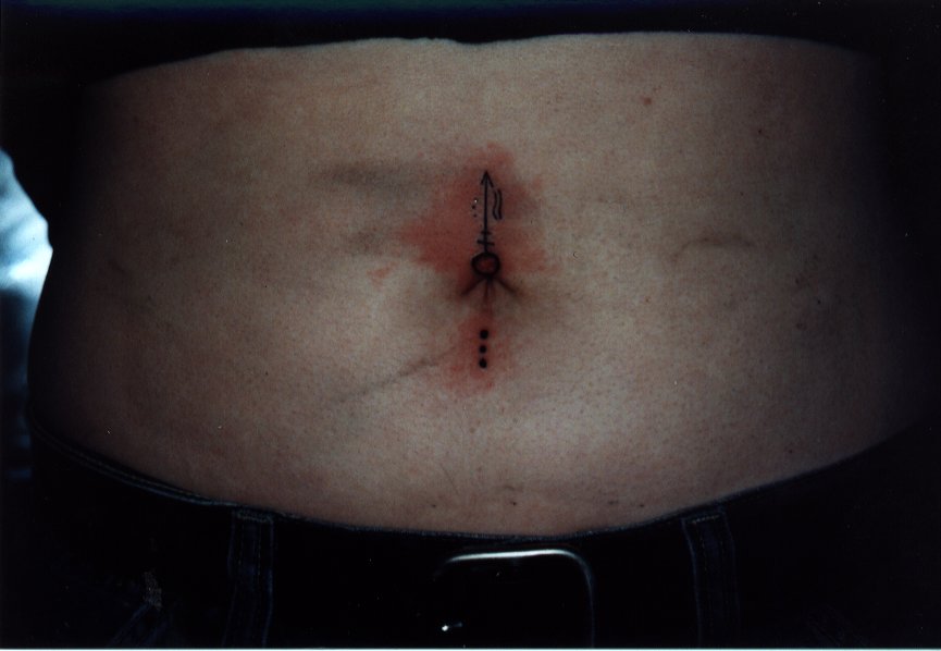 sucky new navel tattoo