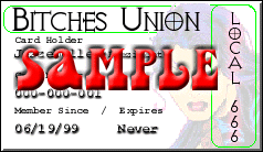 Sample Membership Card