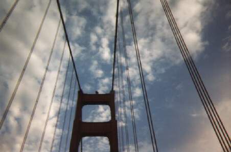 On the Golden Gate Bridge!