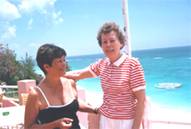 My Sister Sandi and Mom Leona in Bermuda