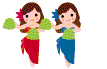 Dancing Hawaiian girls