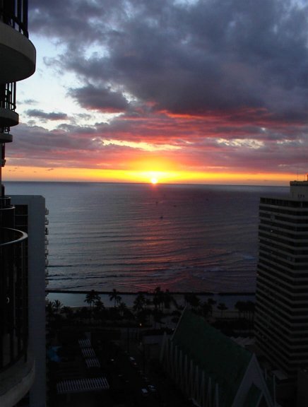 Sunset from the 26th floor.