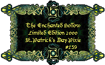 St. Patrick's Day 2000 Pixie Certificate