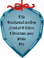 Christmas 2003 Pixie Certificate
