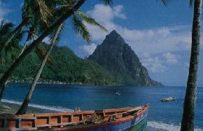 Fishing boats in Soufriere Bay